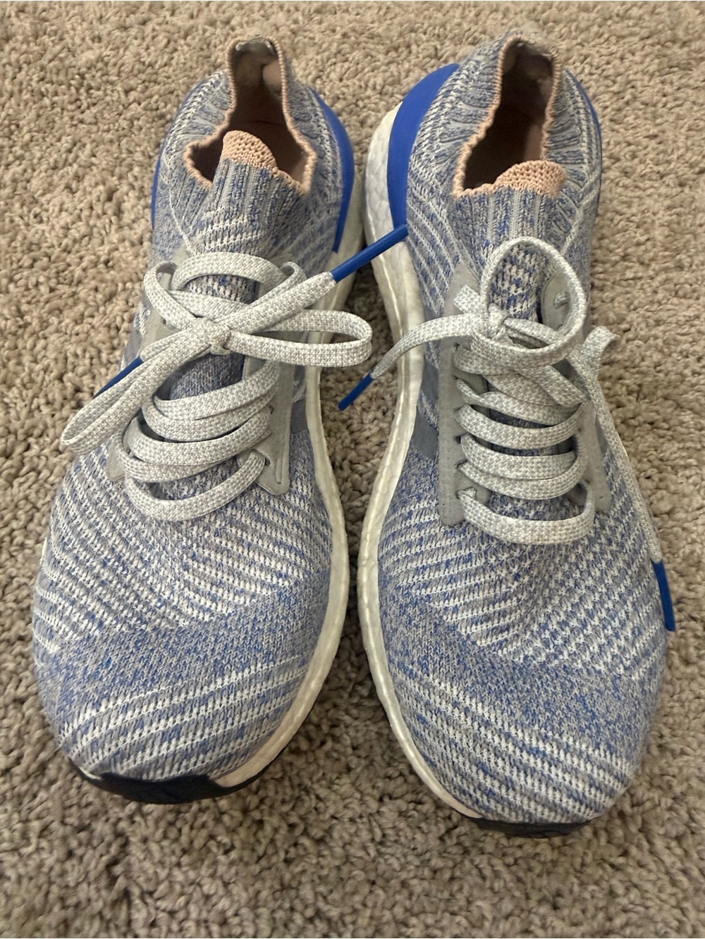 ✨Adidas Ultra Boost X Grey and Blue Knit Running Shoe